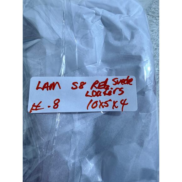 LAM Womens Suede Moccasins Red Size 8 Cozy - Picture 8 of 8